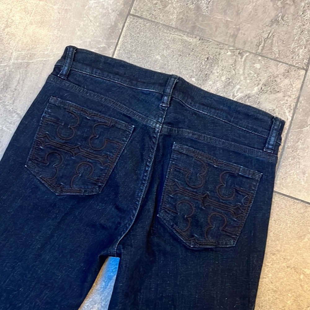 Tory Burch Super Skinny Dark Wash Jean